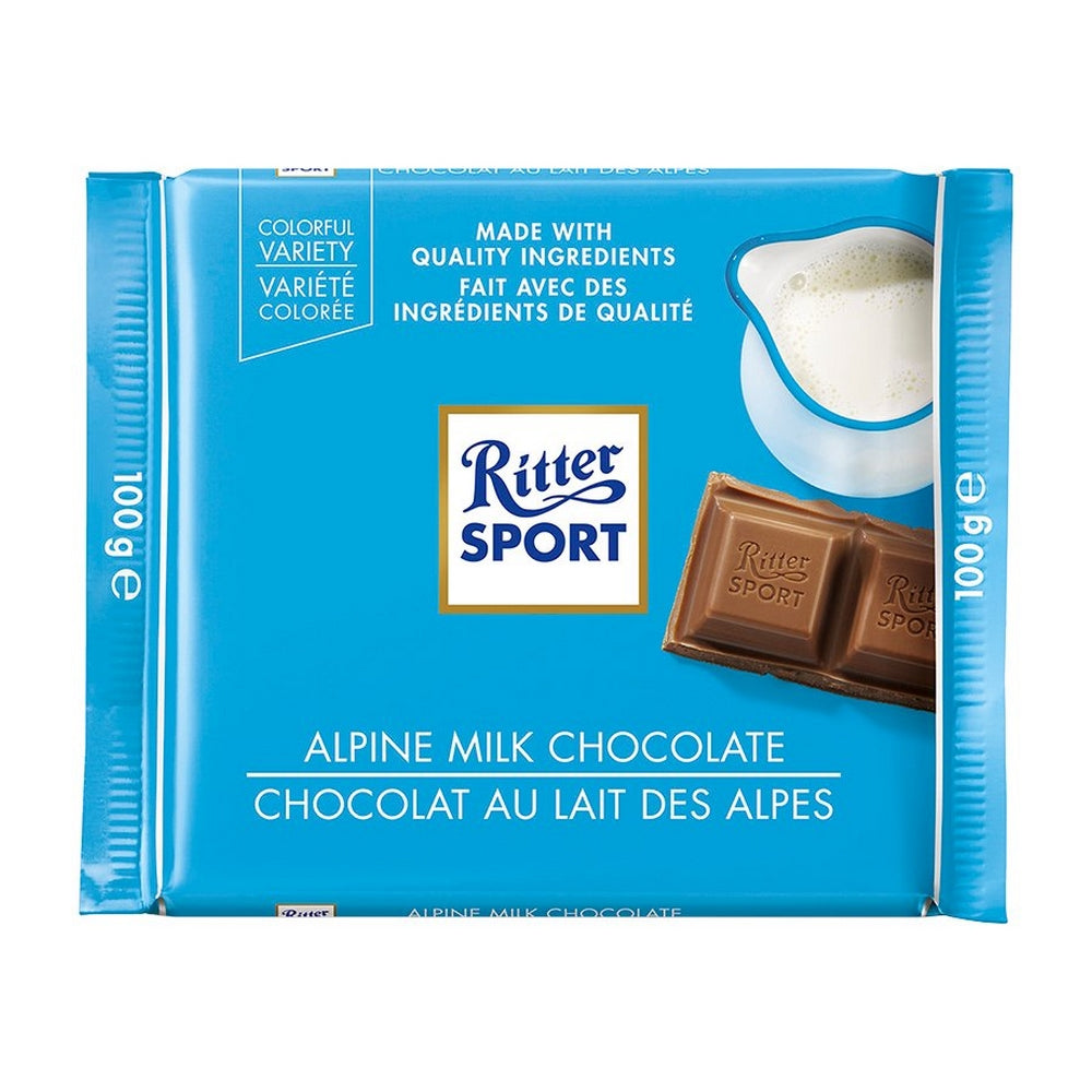 Ritter Sport Alpine Milk Chocolate Chocolate Bar