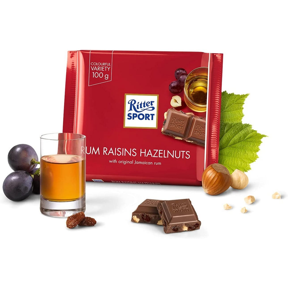 Ritter Sport Raisins Hazelnuts Milk Chocolate Bar