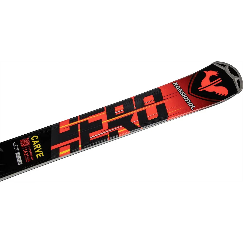 Skis alpins Rossignol Hero Carve avec fixations Konect NX12 GW