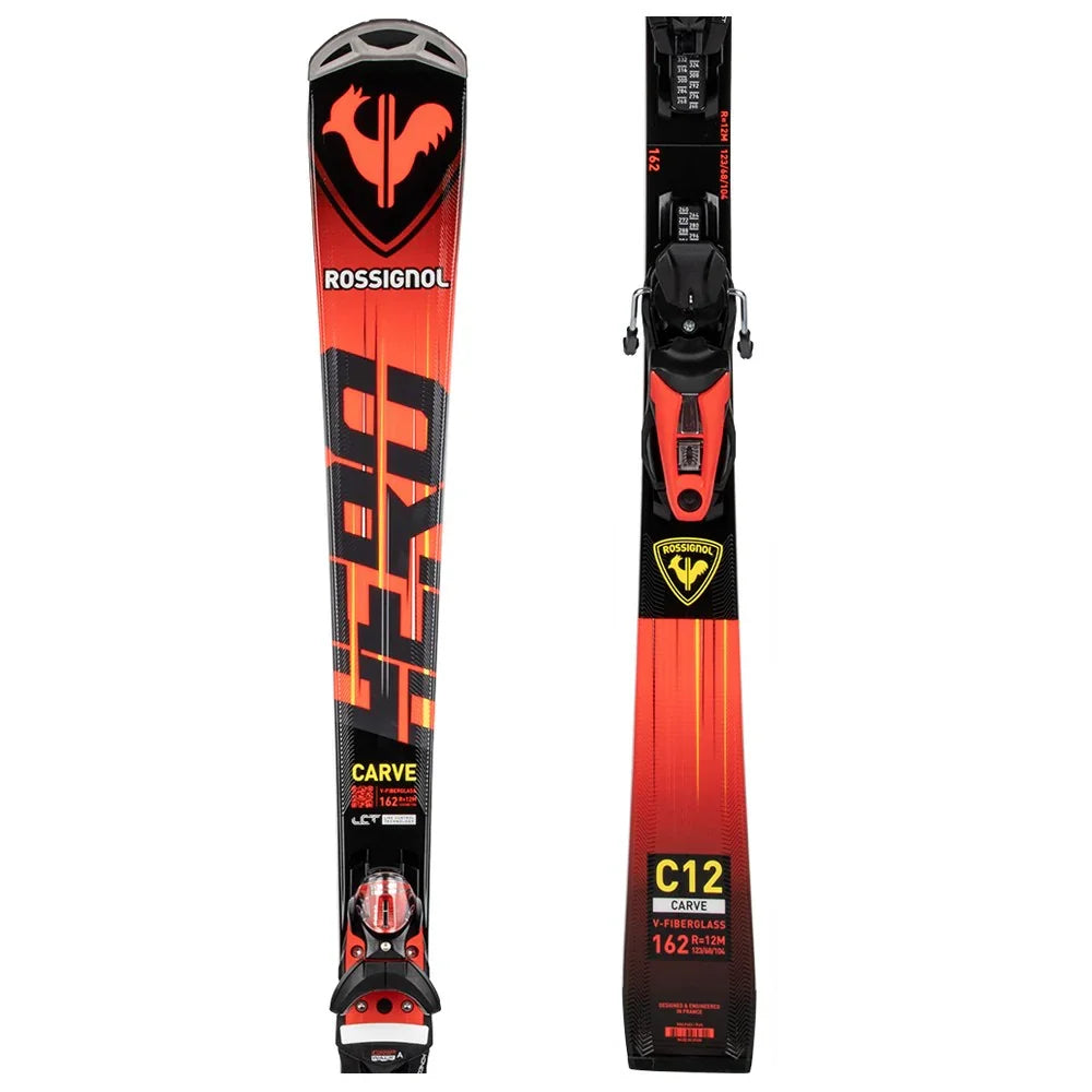 Skis alpins Rossignol Hero Carve avec fixations Konect NX12 GW