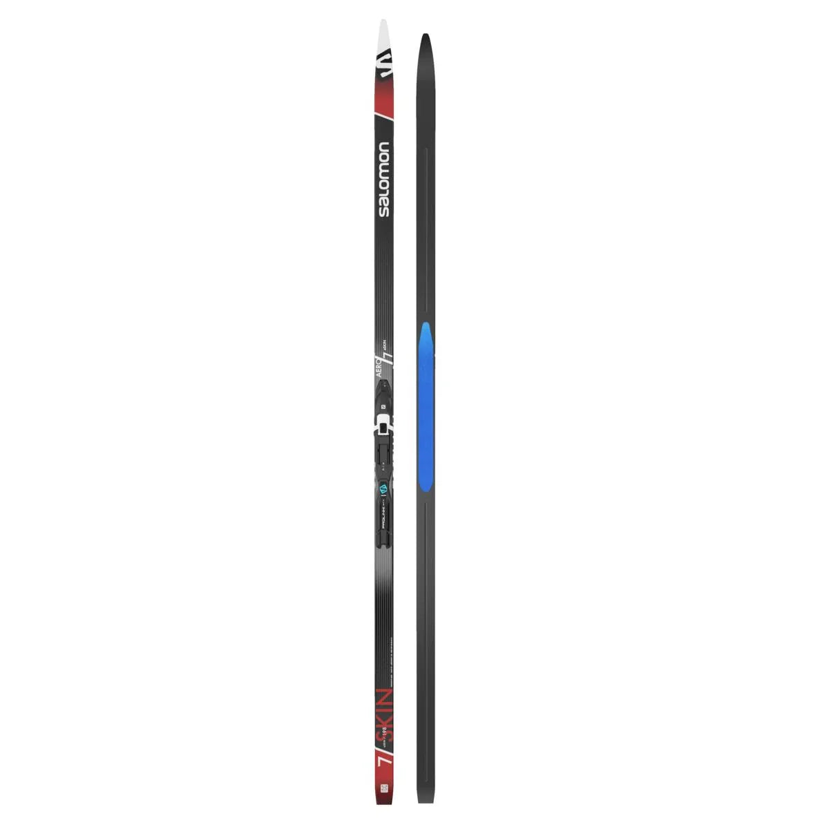 Salomon Aero 7 eSkin Medium Classic Cross-Country Skis + PLK Shift Pro