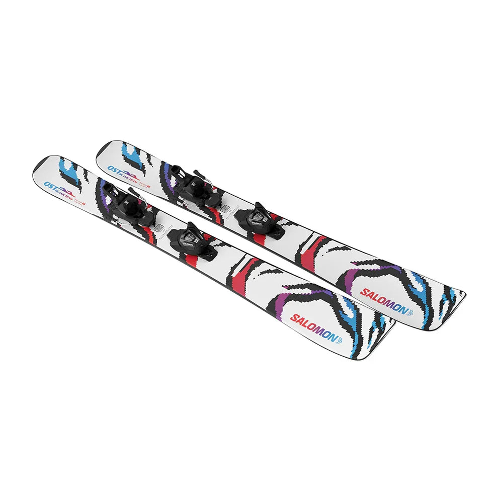 Skis alpins Salomon QST Blank Team avec fixations L6 GW J