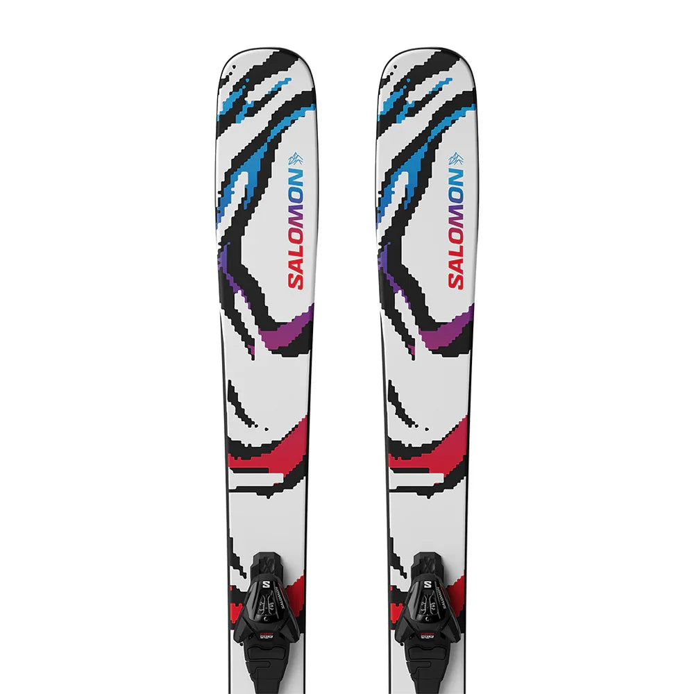 Skis alpins Salomon QST Blank Team avec fixations L6 GW J