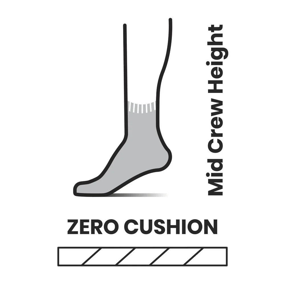 Smartwool M's Run Zero Cushion Mid Crew Socks