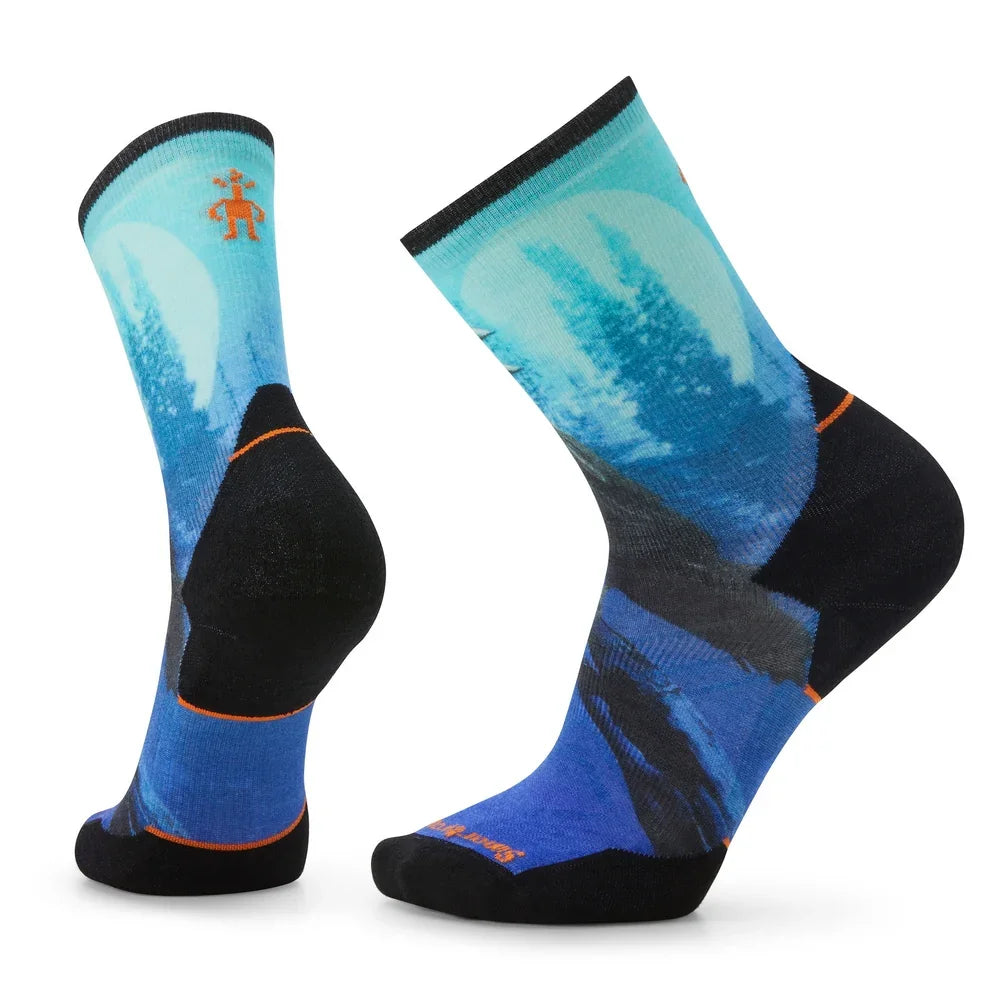 Smartwool M's Athlete Edition Run Raven Print Crew Socks