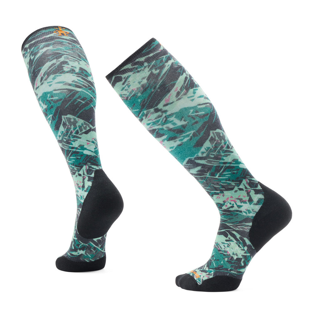 Bas Smartwool Ski Targeted Cushion Green Slopes Print OTC