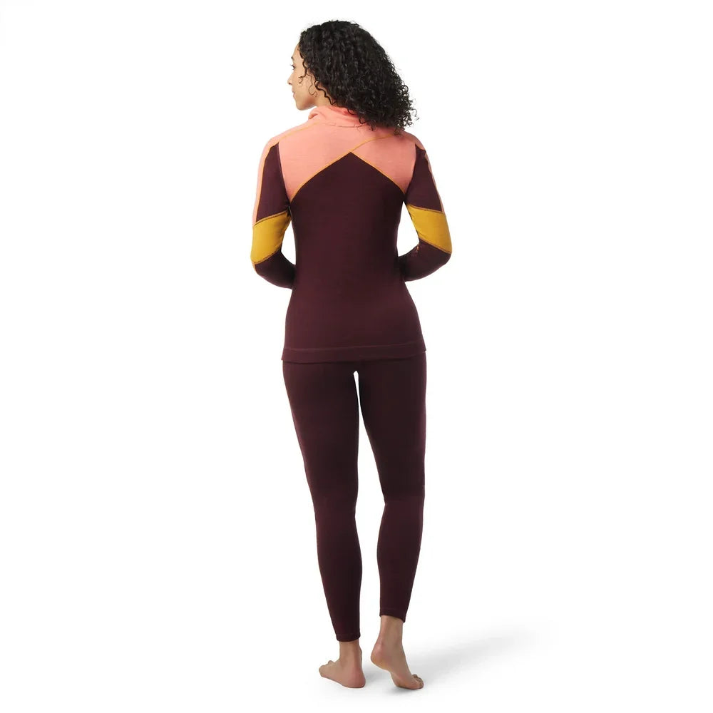 Smartwool W's Thermal Merino Colorblock 1/4 Zip Boxed Base Layer