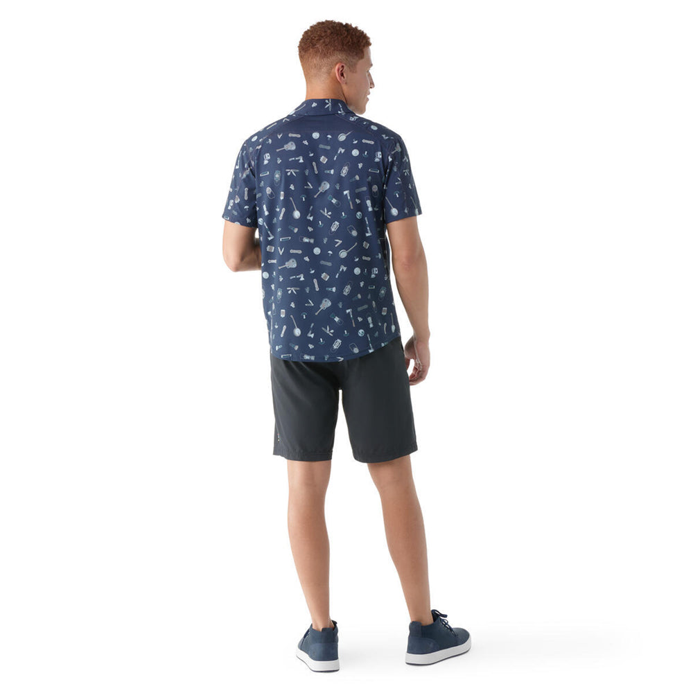 Smartwool M's Printed Button Down Short Sleeve Shirt