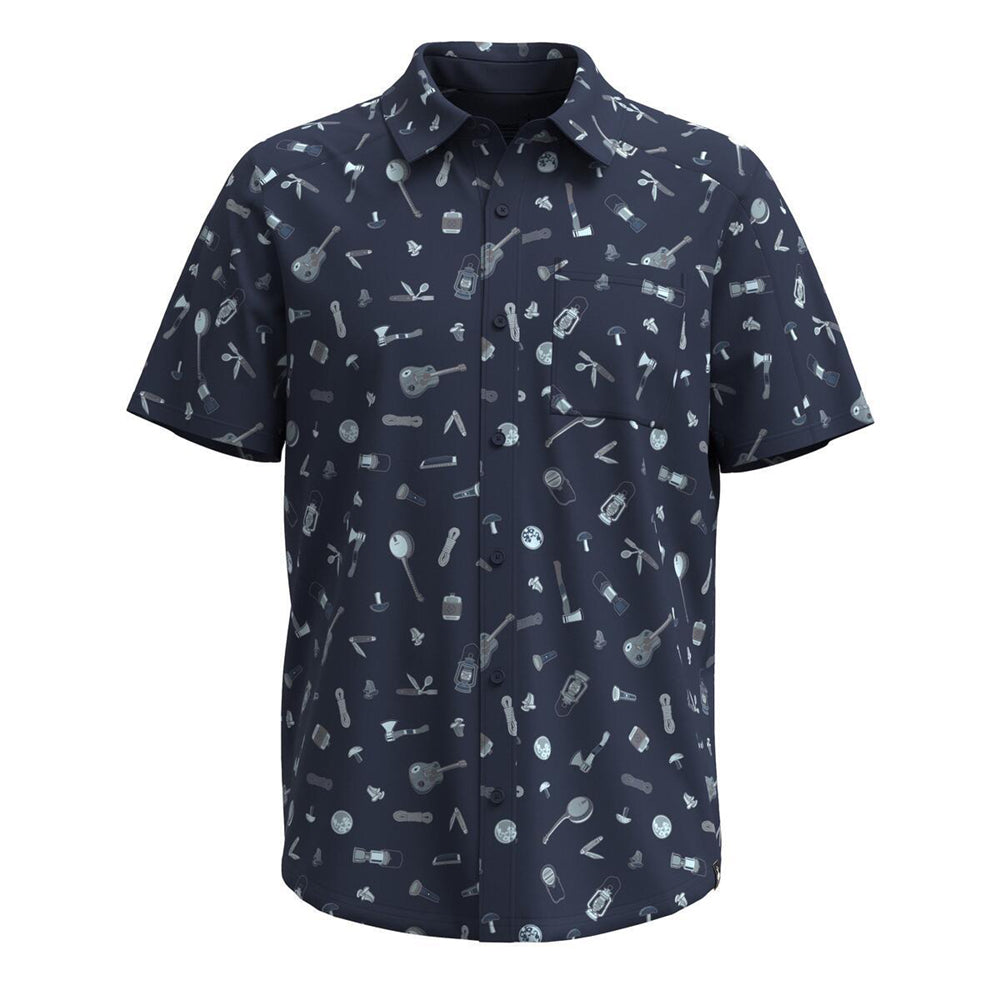 Smartwool M's Printed Button Down Short Sleeve Shirt