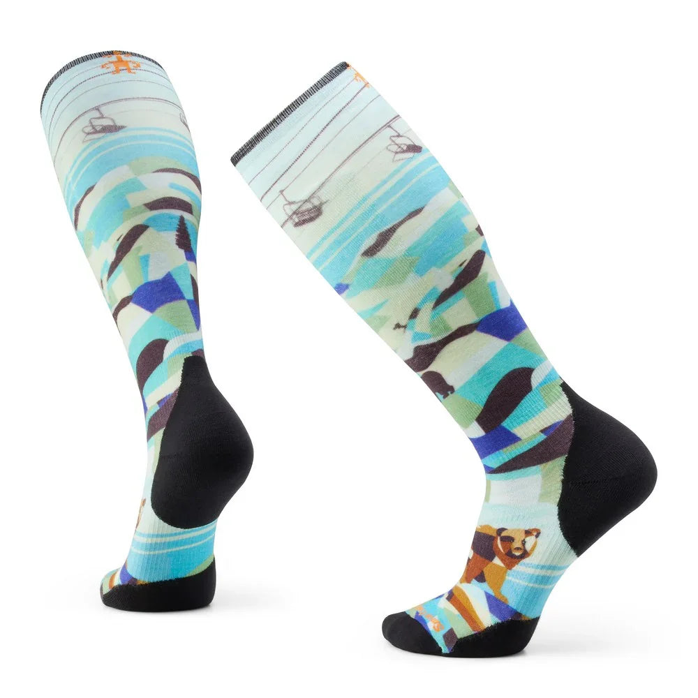 Smartwool Ski Targeted Cushion Bear Country Print OTC Socks
