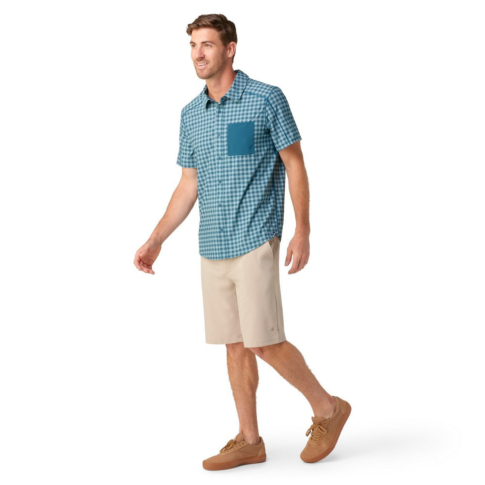 Smartwool M's Printed Button Down Short Sleeve Shirt