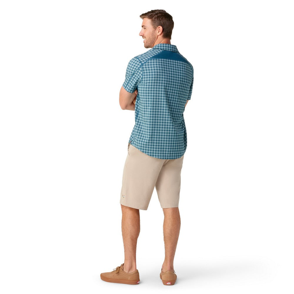 Smartwool M's Printed Button Down Short Sleeve Shirt