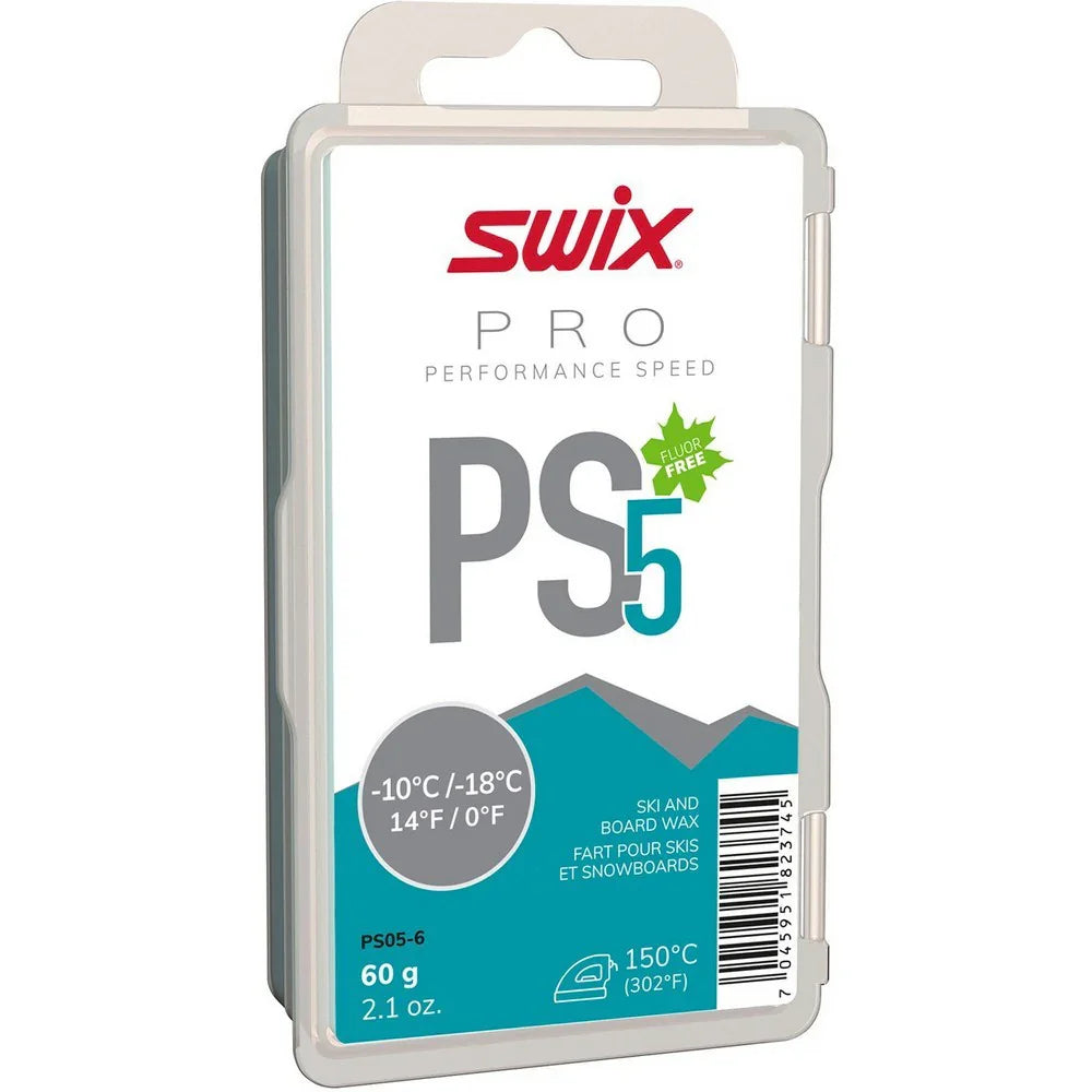 Swix PS5 Turquoise -18°C/-10°C Glide Wax - 60g