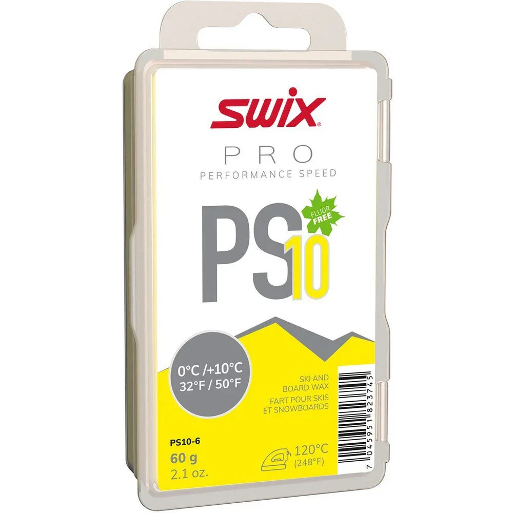 Swix PS10 Yellow 0°C/+10°C Glide Wax - 60g