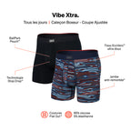 Ensemble de 2 caleçons boxeurs Saxx Vibe Xtra (hommes)