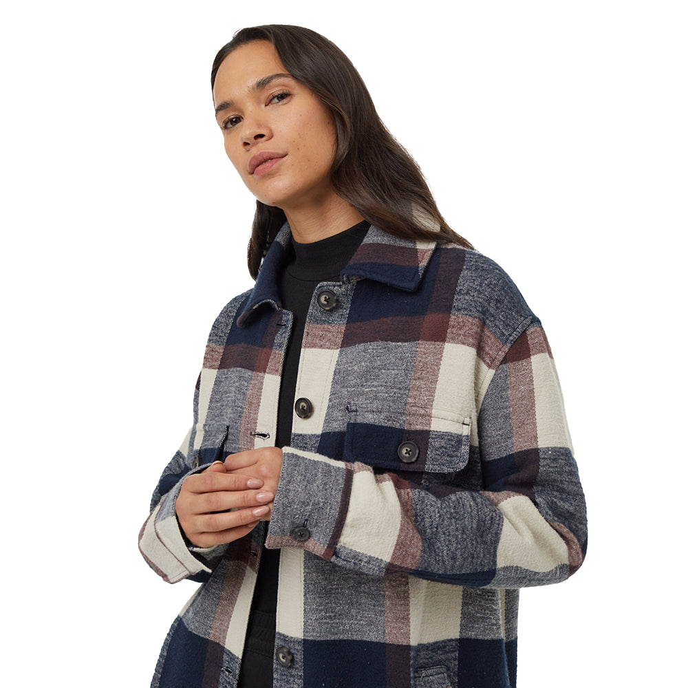 Manteau en flannelle Tentree Heavy Weight Long (femmes)