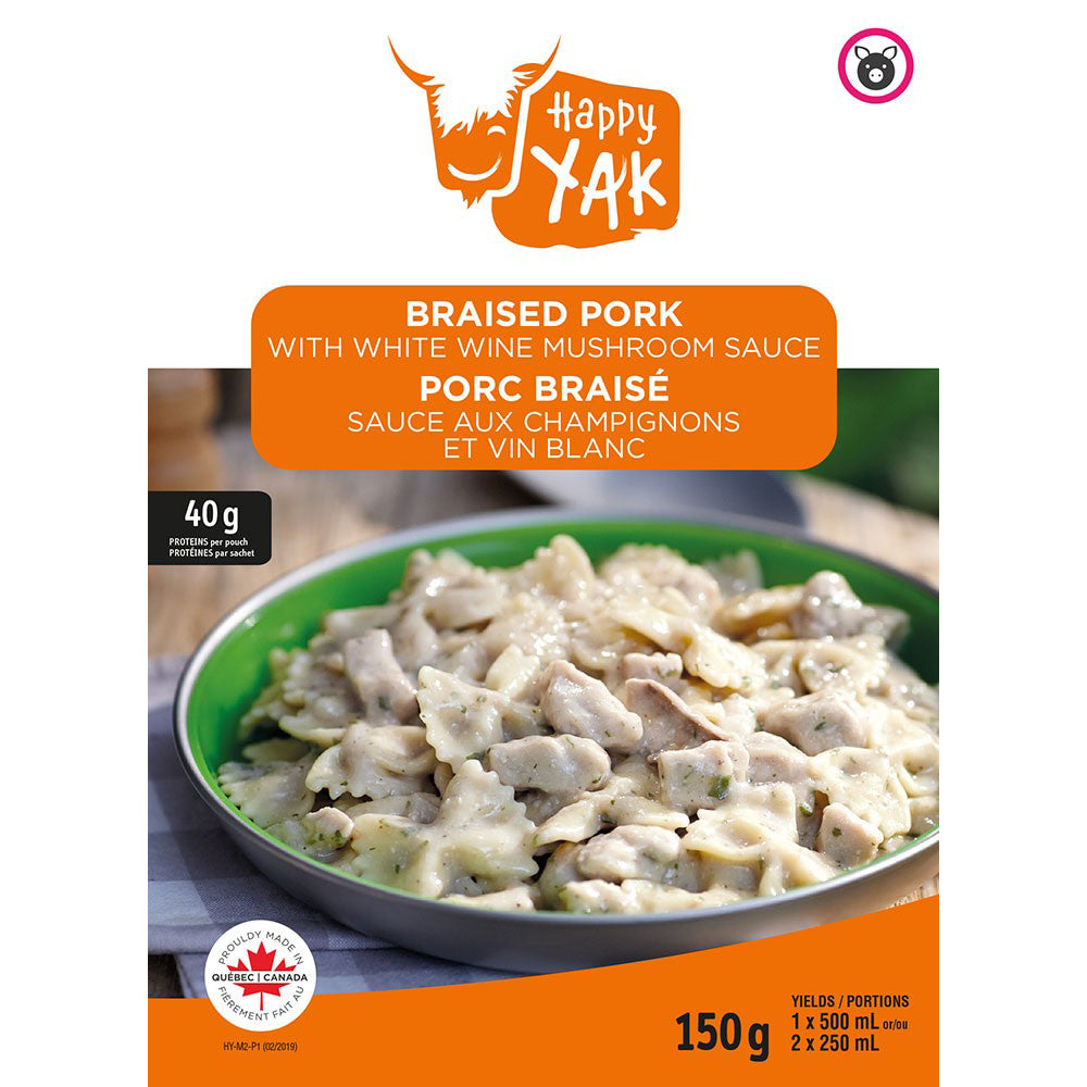 Braised Pork with White Wine Mushroom Sauce - Happy Yak Freeze-Dried Meals