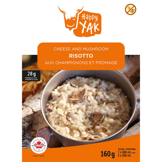 Mushroom & Cheese Risotto - Happy Yak Freeze-Dried Meals