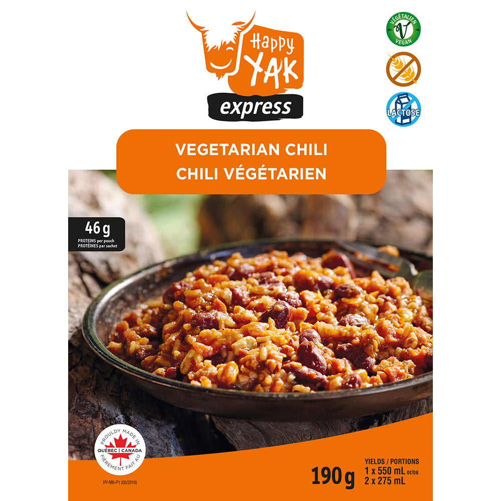 Chili végétarien - Mets lyophilisés Happy Yak