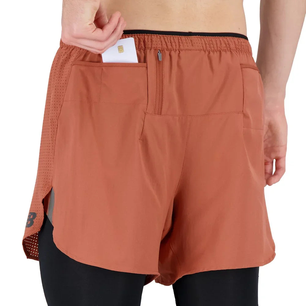 Short 2 en 1 New Balance Q Speed 5 po (hommes)