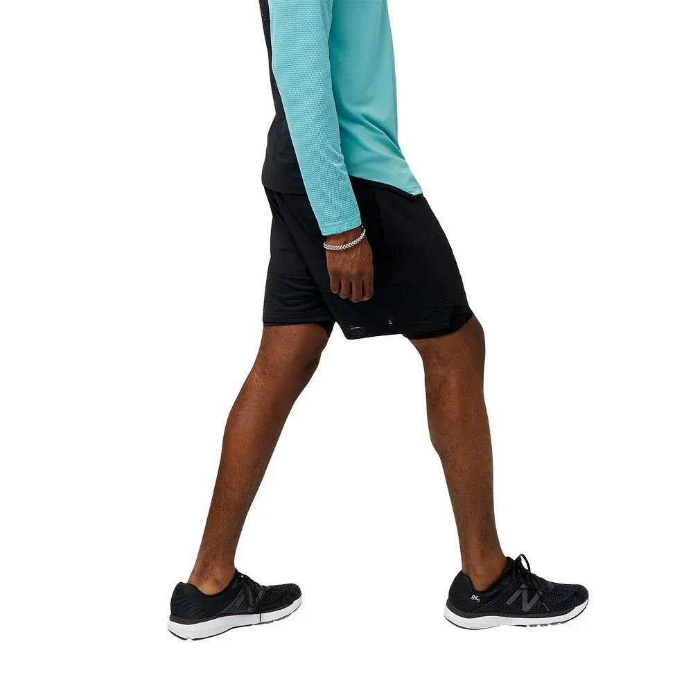 Short 2 en 1 New Balance Accelerate Pacer 5 po (hommes)