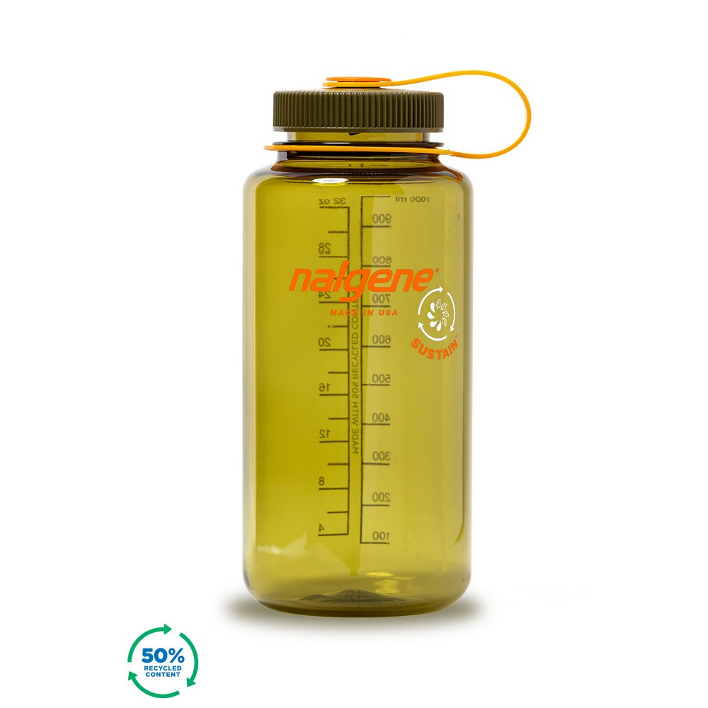 Bouteille Nalgene Sustain à grand goulot 950 ml - Olive