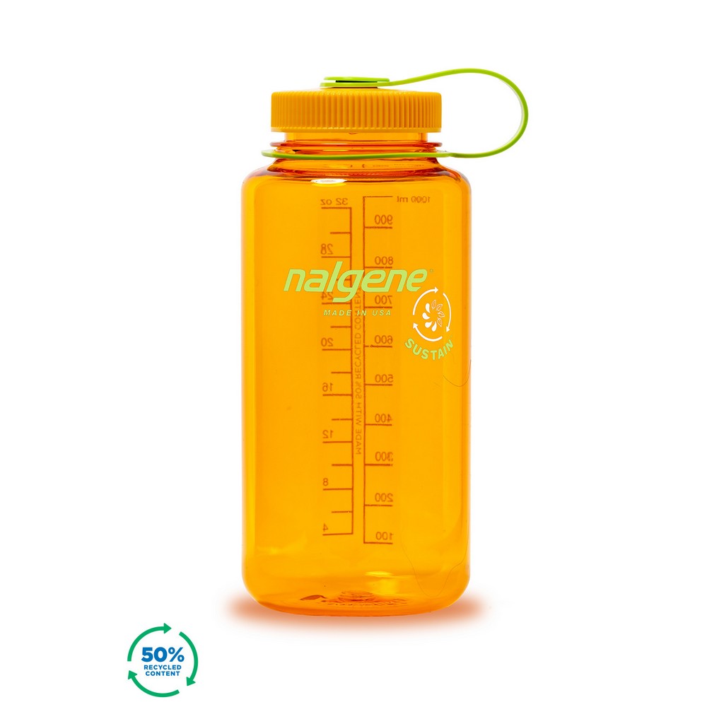 Nalgene Sustain Wide Mouth Bottle 950 ml – Clementine