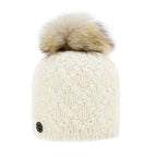 Pleau W's Pearl and Racoon Pompom Beanie