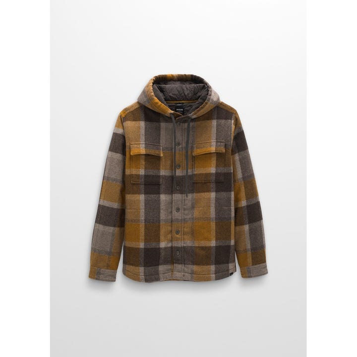 Flannel hooded sales shirt jacket